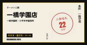 一橋学園店の行き方・並び方・コール