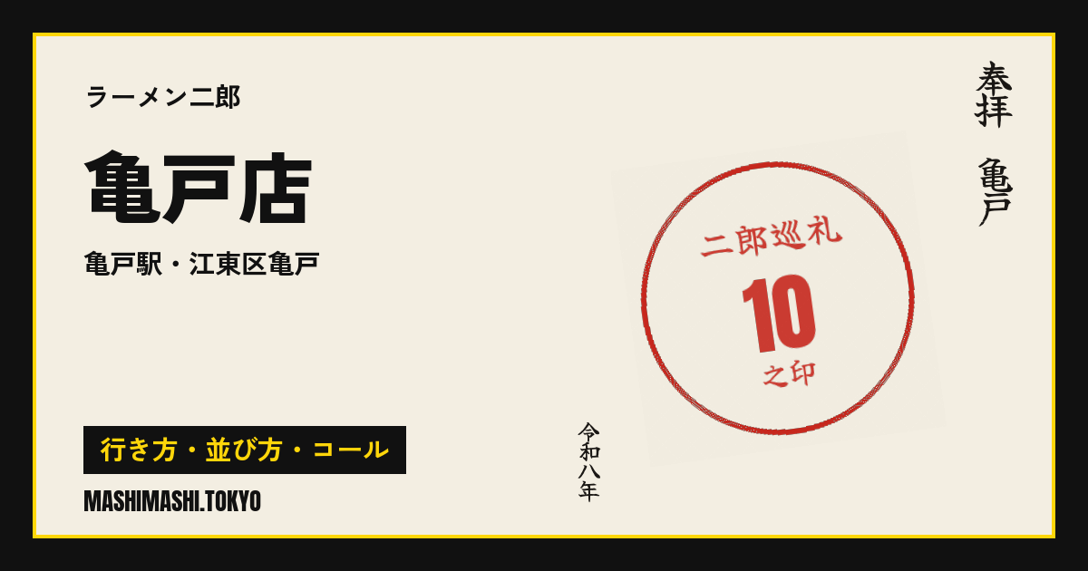 亀戸店の行き方・並び方・コール